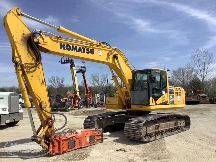 Front of used excavator
